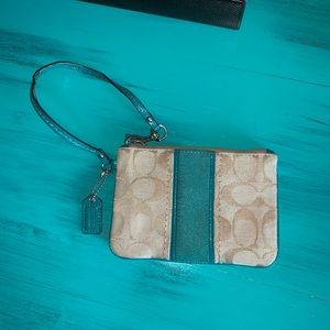 Coach Wristlet in Turquoise